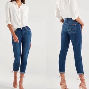 7FAM Josefina Skinny Boyfriend Button Fly Jeans